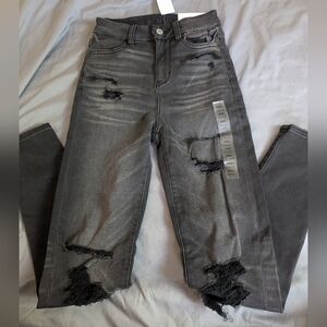 American Eagle Curvy Super Hi Rise jeggings Black NWT size 000
